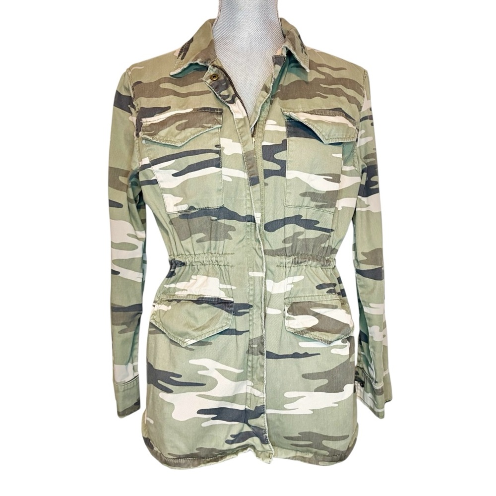 Kensie Faux Fur Lined Camo Utility Jacket